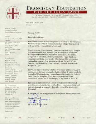 peter VASKO lettre 2005